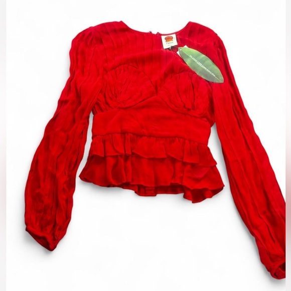 FARM Rio Scarlet Layered Blouse - Picture 4 of 6
